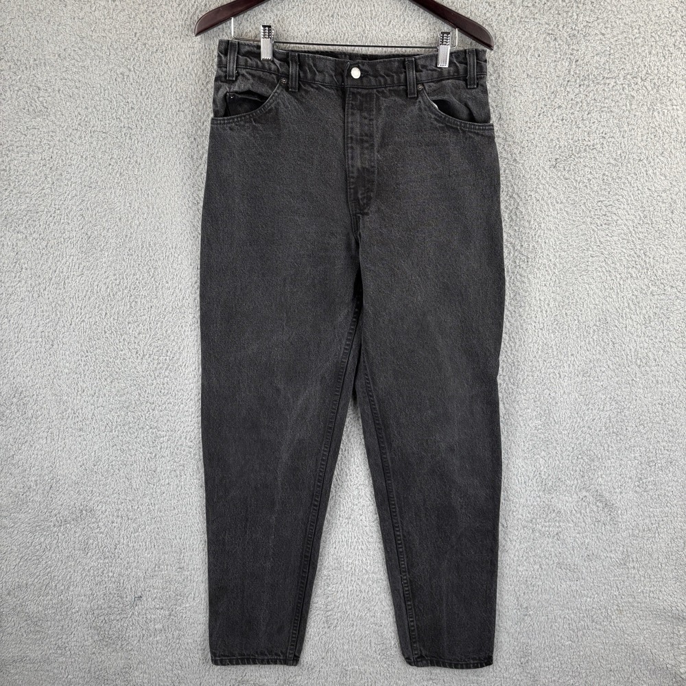 Vintage 90s Levi's 550 Jeans Mens 33x34 Black Denim Relaxed Fit Made USA 1991